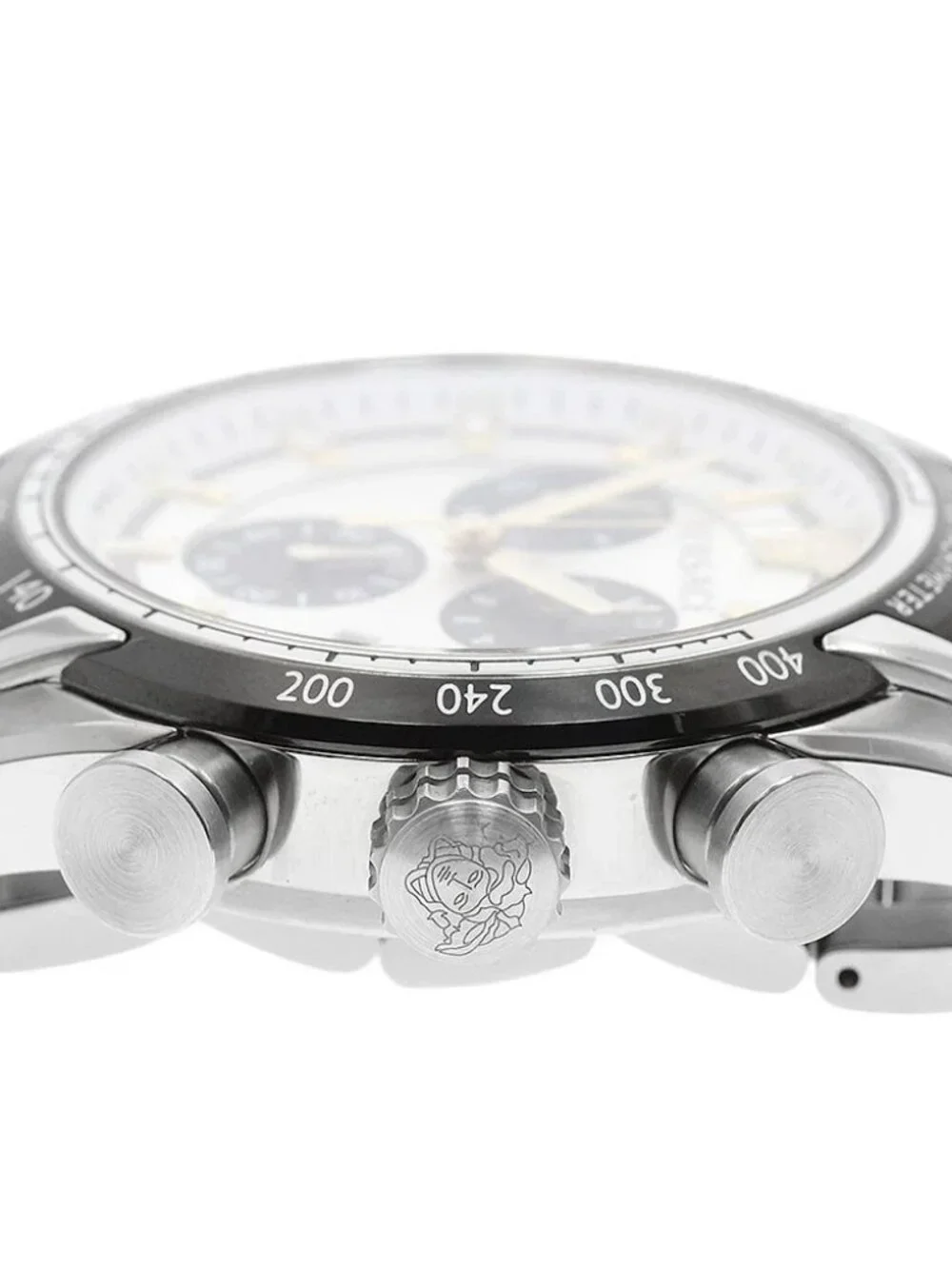 VERSACE VE21 Chronograph Date Silver / Black Dial Quartz Men's Watch_961760